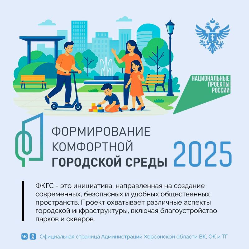 Херсонская область участвует в федеральной программе «Формирование комфортной городской среды»