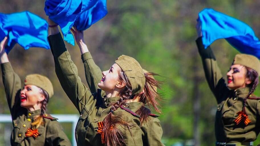 Кадеты Скадовска присоединились к Всероссийскому флешмобу «Синий платочек» к юбилею Победы