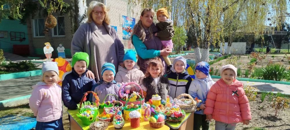 Пасхальная выставка в детском саду "Солнышко"