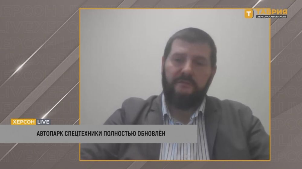 Николай Быстрянцев: в Херсонскую область с начала 2025 года было поставлено 8 новых мусоровозов и 1 837 контейнеров для ТКО