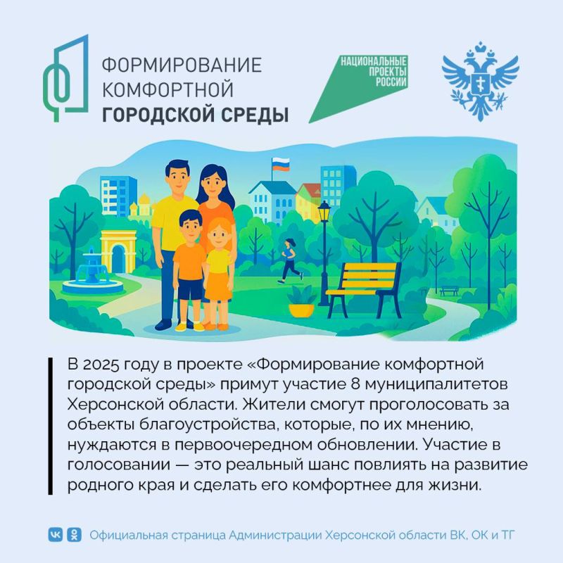 Выбирай свое будущее!. Стартовало Всероссийское голосование по выбору общественных территорий, которые будут реализованы в 2026 году по программе «Формирование комфортной городской среды»