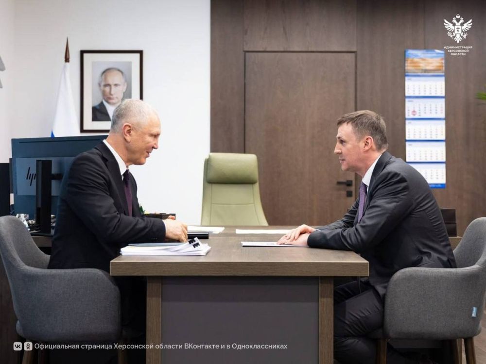 Дмитрий Патрушев и Владимир Сальдо обсудили развитие сельского хозяйства Херсонской области