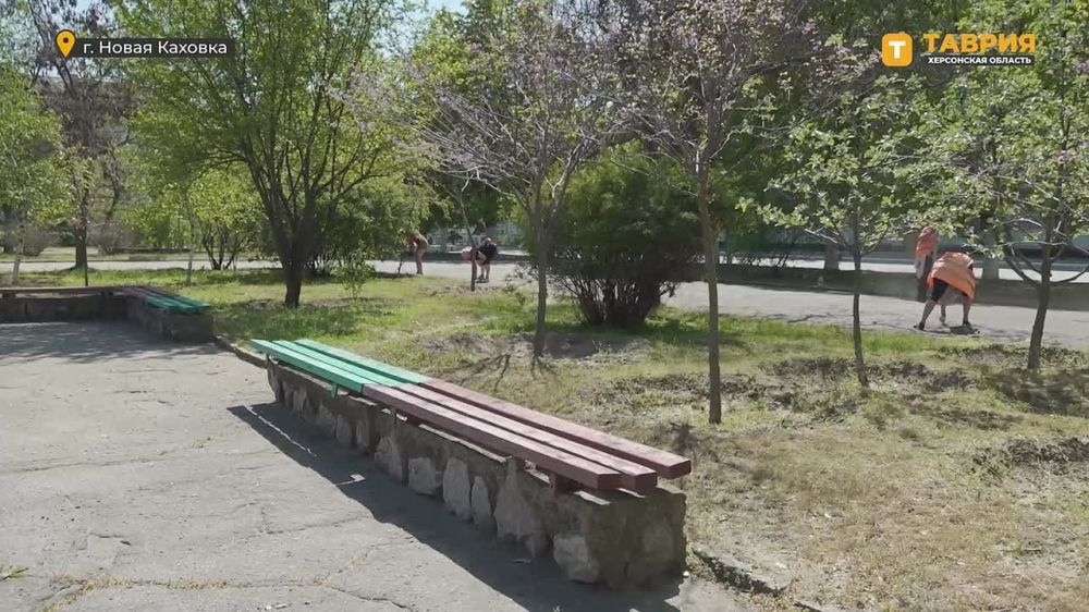 Сотрудники коммунальных служб Новой Каховки высадили 17 тысяч цветов