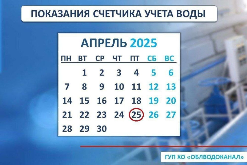 Уважаемые абоненты!. Напоминаем о необходимости передавать показания счетчиков учета воды до 25 числа текущего месяца