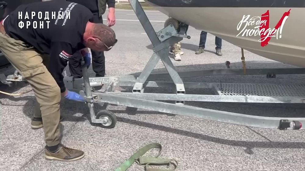 Лодка от Народного фронта для выполнения боевых задач на херсонском направлении