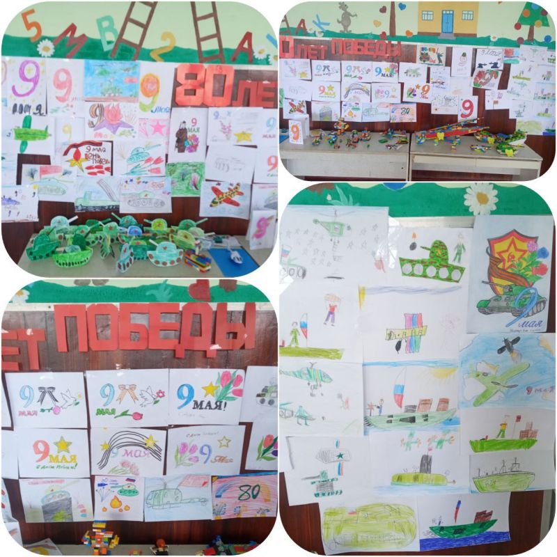 Выставка поделок, посвящённых Великой Отечественной войне, прошла в ГБОУ ХО "Ольгинская школа Горностаевского района"