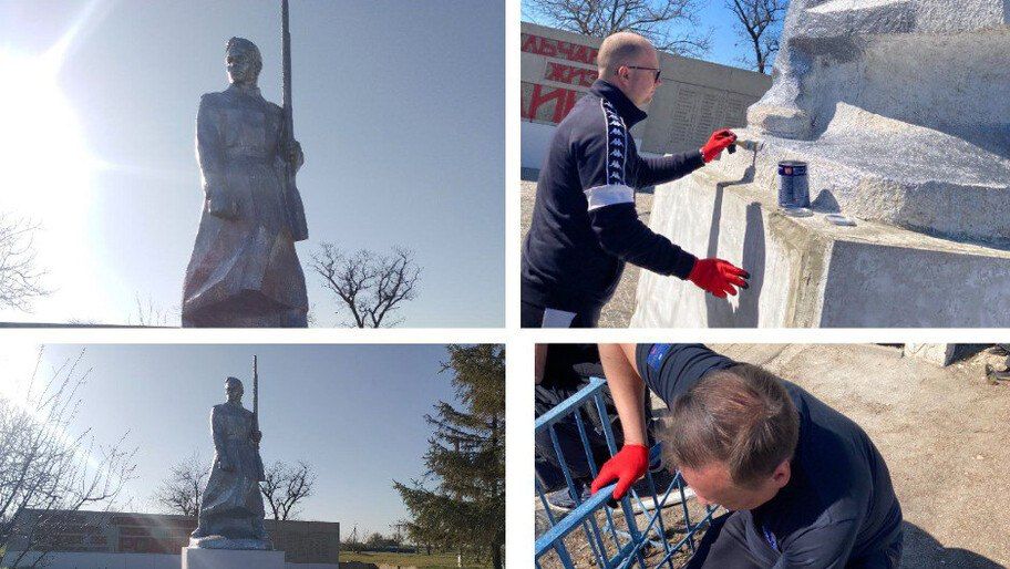 В Нижнесерогозском районе восстановили мемориалы ко Дню Победы