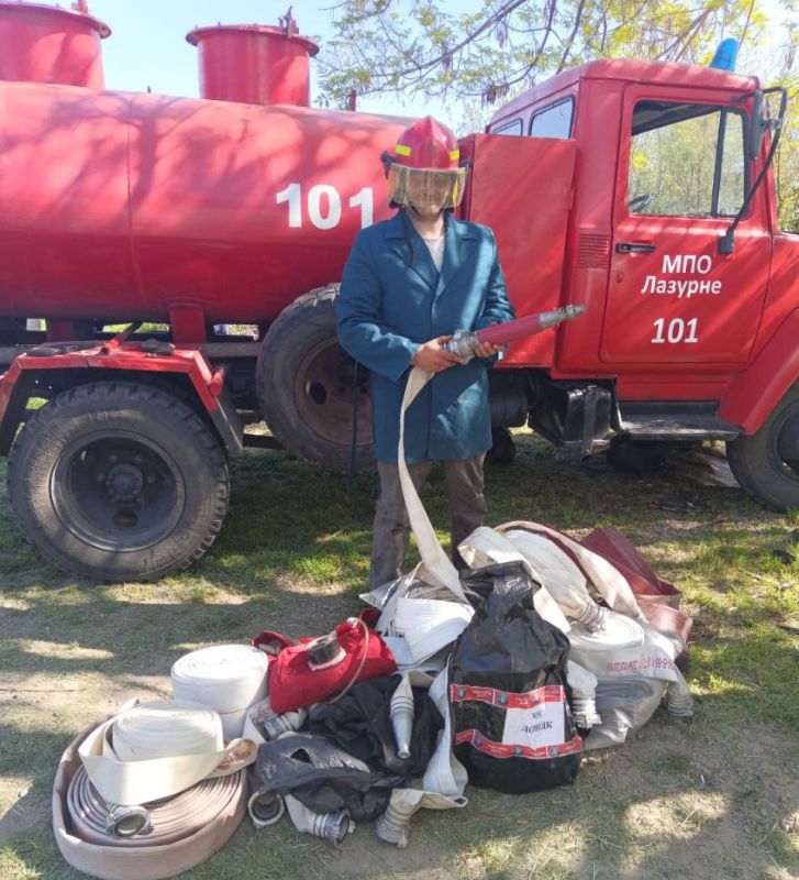 Александр Дудка: Пожарно-спасательная часть Лазурного получила помощь от неравнодушных россиян