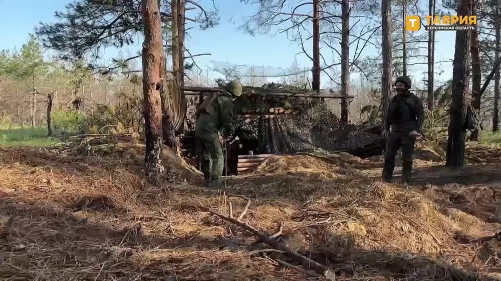 Расчет орудия Д-20 уничтожил пункт управления БпЛА на правом берегу Днепра в Херсонской области