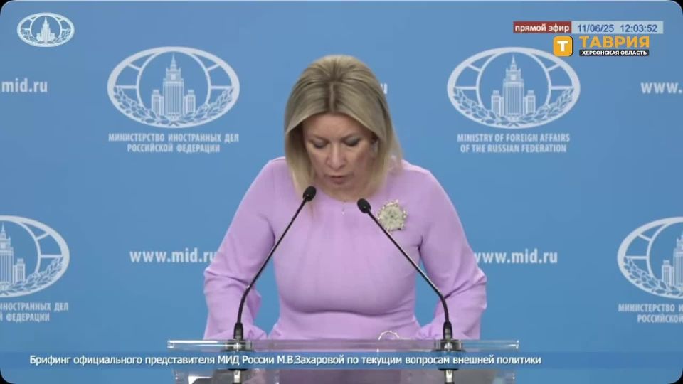 Мария Захарова: в результате ударов ВСУ с 4 по 8 июня в Херсонской области пострадали 4 человека