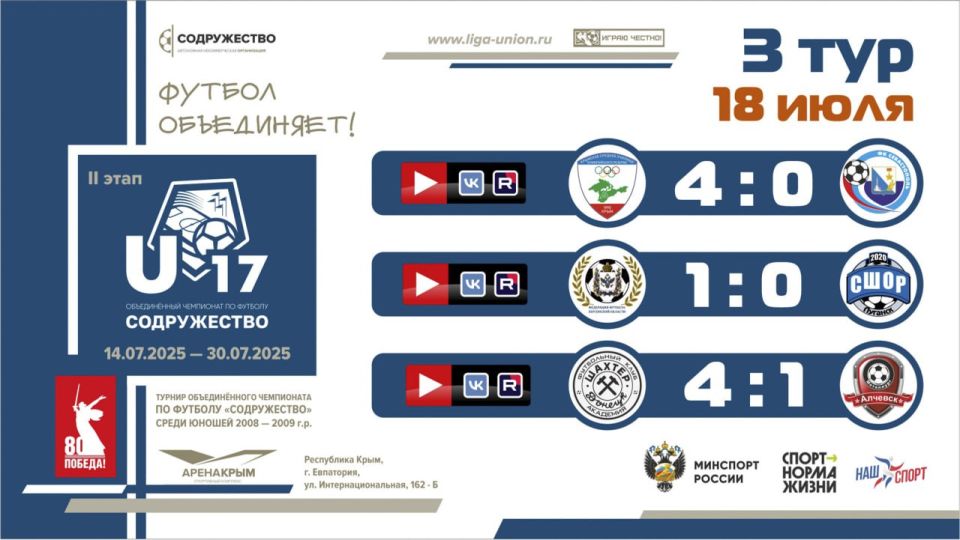 ����� 3 ���� ���� ������������ (U-17)!