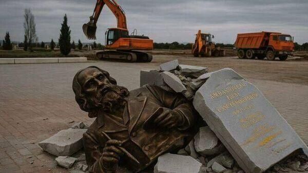 Власти Азербайджана снесли памятник художнику Ивану Айвазовскому в городе Ханкенди в Карабахе (некогда Степанакерт)