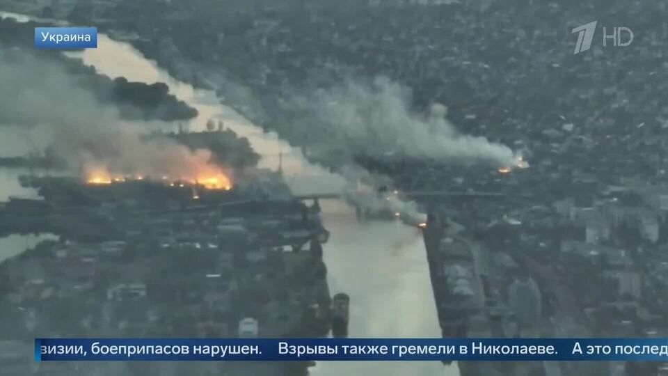 Момент удара ВС РФ по стратегическому мосту ВСУ в Херсоне попал на видео