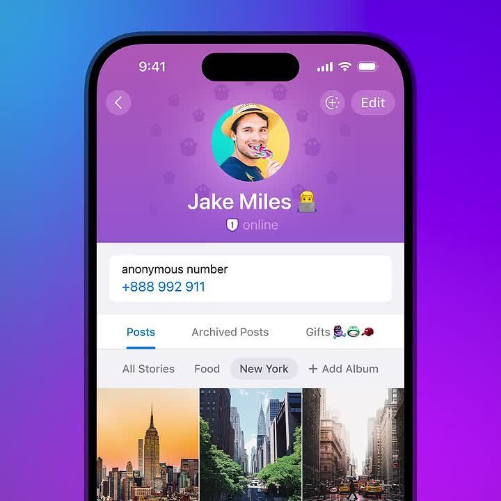 � Telegram �������� ������� ������������� � ���������� ����� �� ���� ������ (�� ������ ��� Premium)