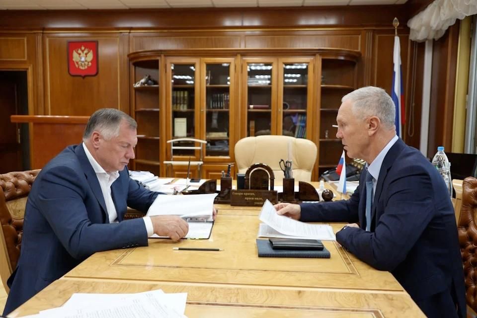 Марат Хуснуллин провел рабочую встречу с губернатором Херсонской области