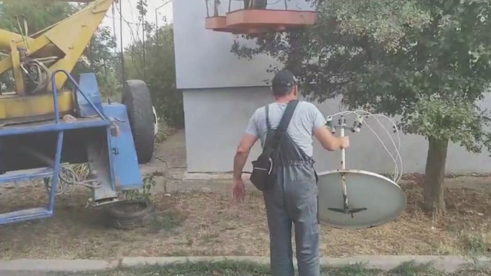 В Скадовске продолжается демонтаж спутникового оборудования «Горыныч» при поддержке специалистов из Кабардино-Балкарии