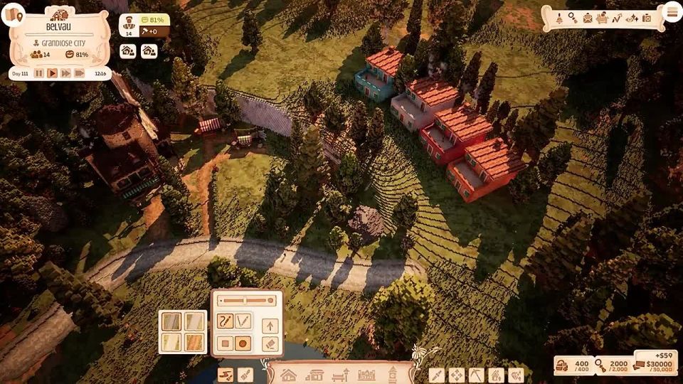 Неспешно застраиваться от городка к городу