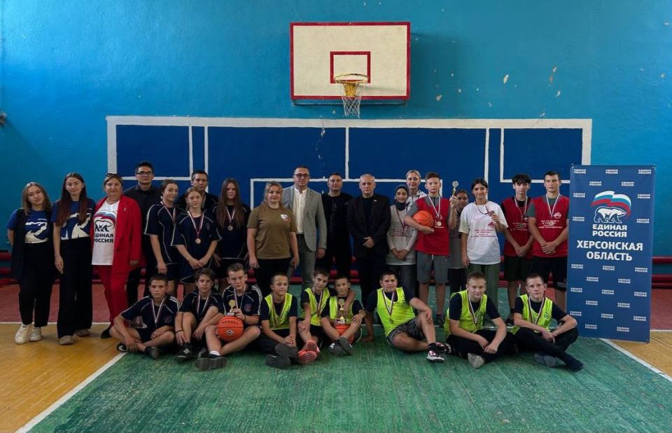 В Чаплинском округе состоялся муниципальный этап турнира Единой России по детскому дворовому баскетболу 3х3