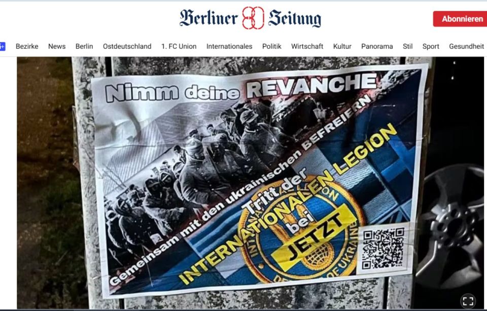 � �������� ����������� �������� � �������� ������ ������� � �������, � ������ Berliner Zeitung