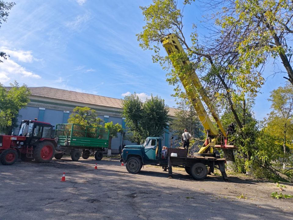 Евгения Кузьменко: Новотроицкое жилищно-коммунальное предприятие производит обрезку аварийных и сухих ветвей