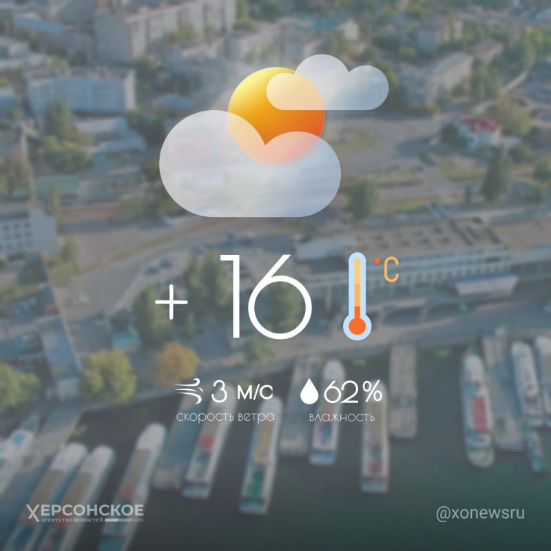 Переменная облачность будет в Херсонской области в четверг