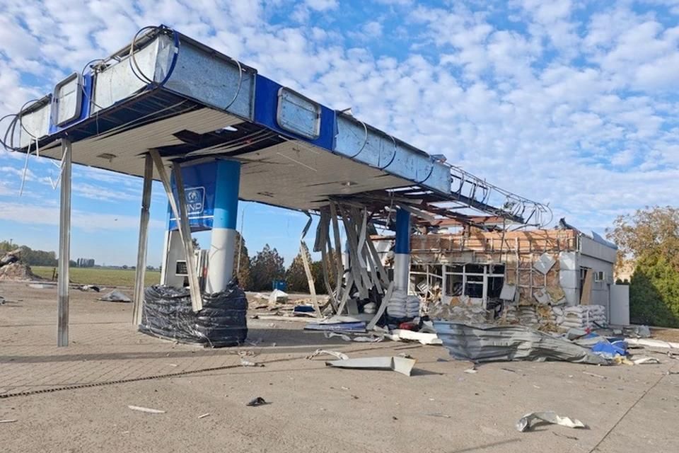 Обстрелом ВСУ разбита АЗС в Великолепетихском округе