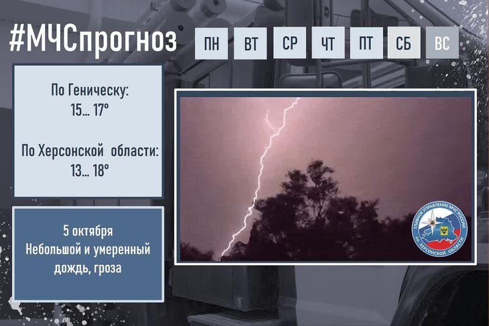 октября в городе Геническ ожидается: