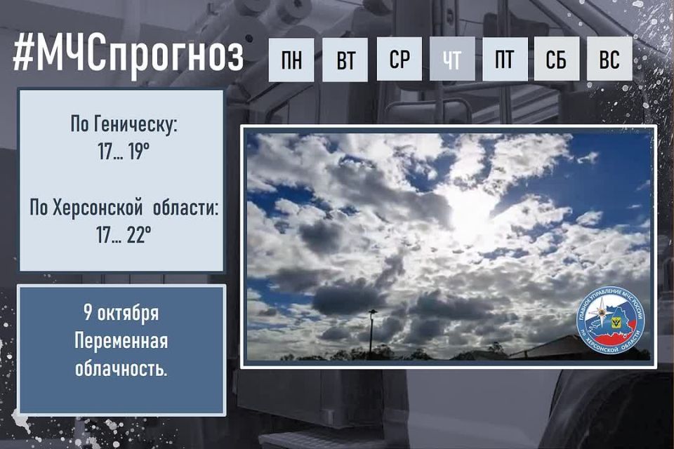 октября в городе Геническ ожидается: