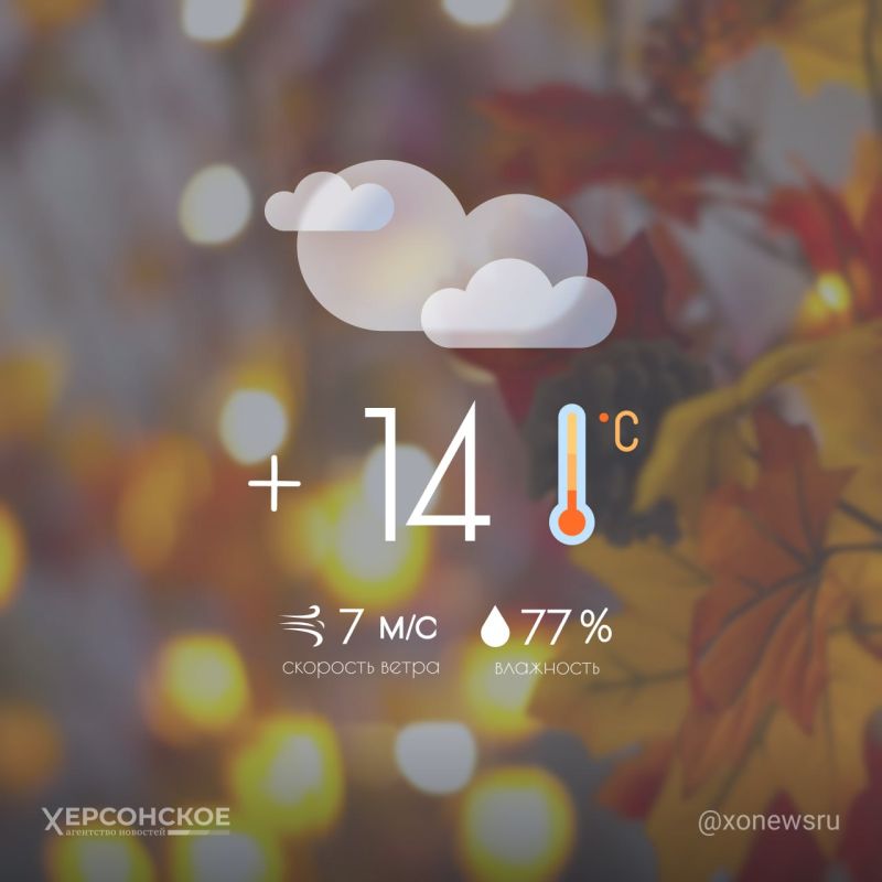 Пасмурная погода ожидается в Херсонской области в пятницу