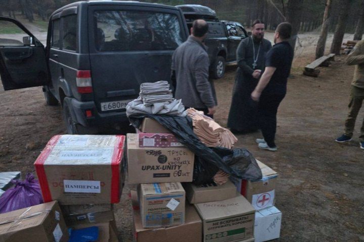 В полевой военный госпиталь в Херсонской области доставили груз из Крыма