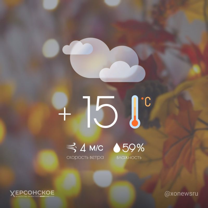 Облачная погода будет в Херсонской области в субботу
