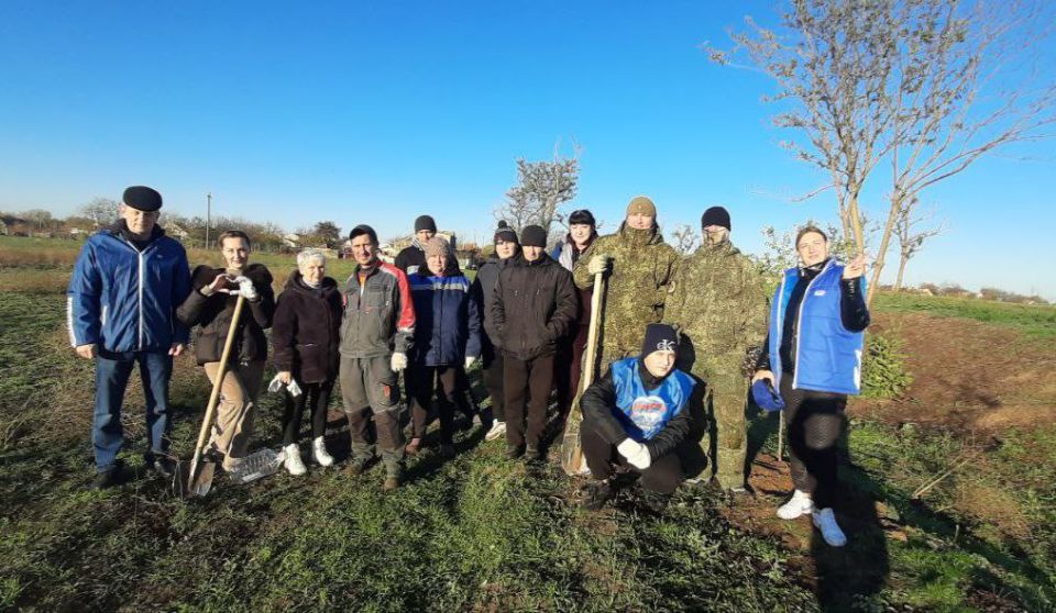 В Васильевке прошла акция по высадке деревьев, приуроченная ко Дню народного единства