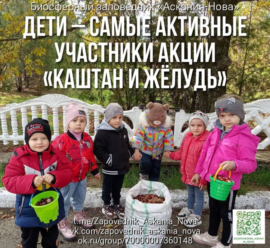 Юные экологи Херсонской области собрали 200 кг корма для животных заповедника