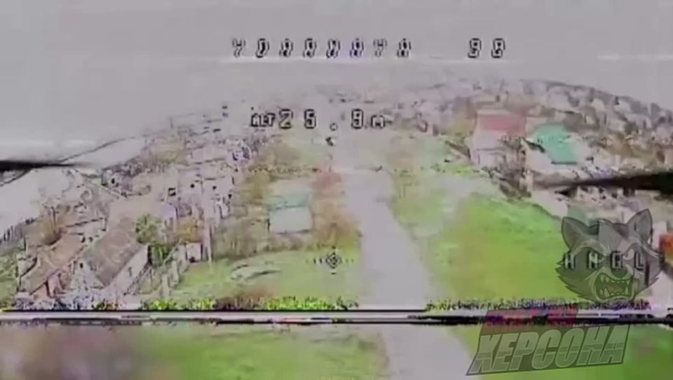 Запомните их такими. Автомобиль ВСУ получил под дупу, в которой уютно расположились два украинских боевика Енот из Херсона