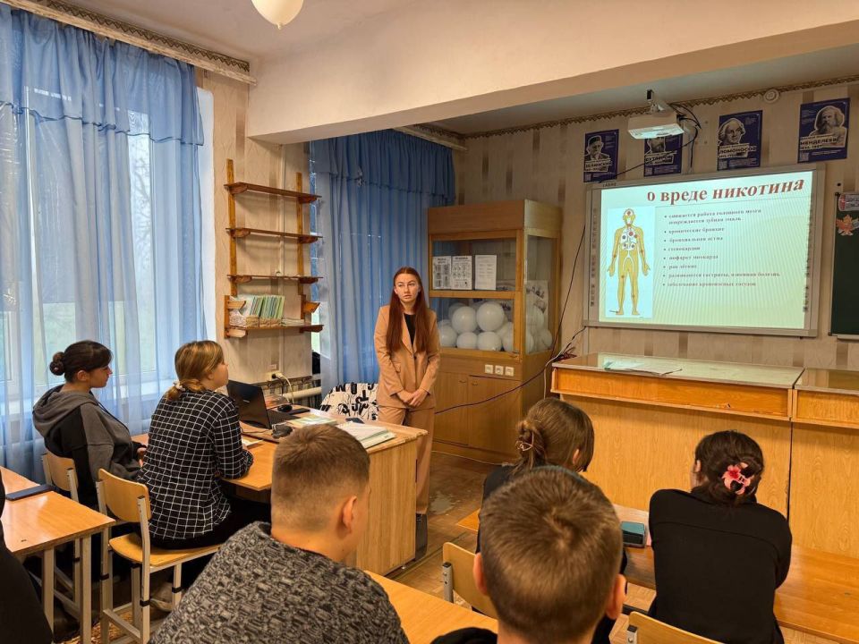 В Крестовской школе прошла профилактическая лекция «Скажи курению — нет!»