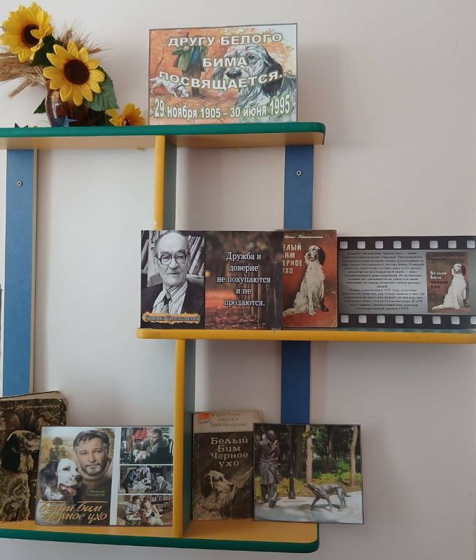 К юбилею автора «Белого Бима»: в Новой Каховке организована книжная выставка