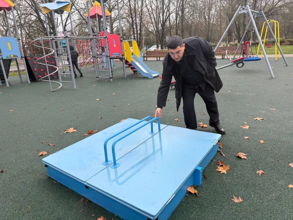 Энвер Абдураимов: Осмотр завершенных работ на многофункциональной детской площадке в Чаплинке