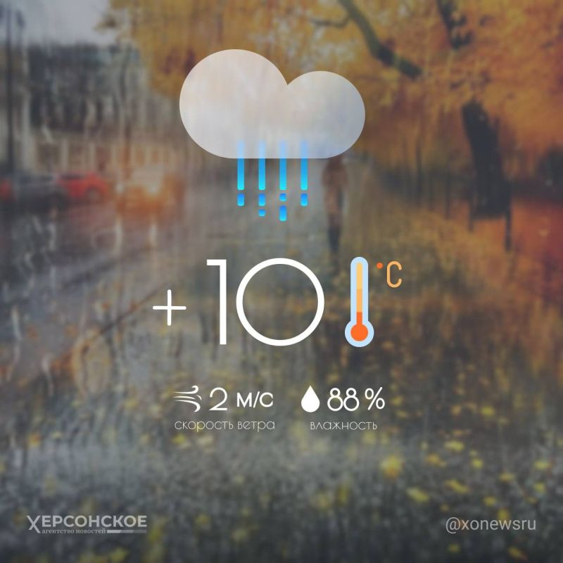 Дождливая погода будет в Херсонской области во вторник