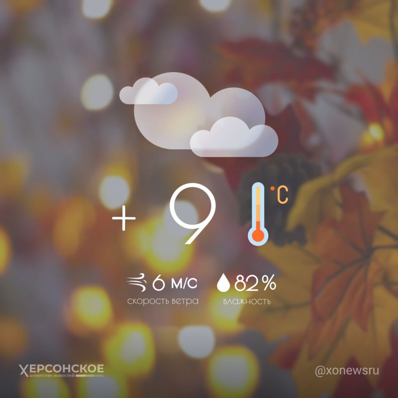 Пасмурная погода ожидается в Херсонской области в четверг