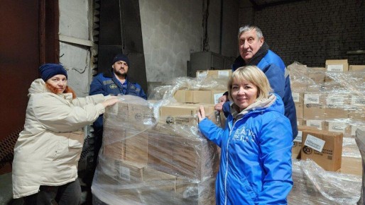 Рекордную партию гумпомощи отправили из Подмосковья в Херсонскую область