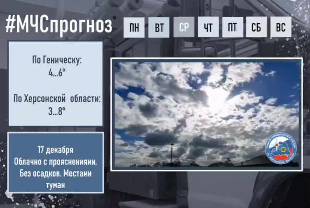 17 декабря. Прогноз погоды