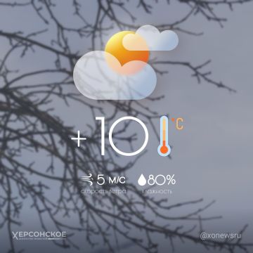 Облачная с прояснениями ожидается в Херсонской области в четверг