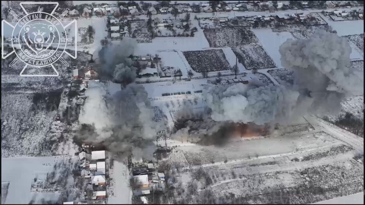 Российские ФАБы разносят ПВД 119 обр ТРО в Сумской области