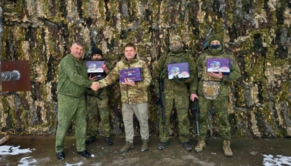 Офицеры СК России поздравили с Новым годом защитников, выполняющих задачи в зоне проведения специальной военной операции