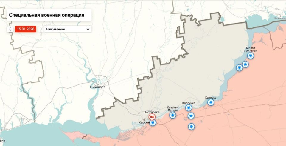 Утренняя сводка по обстрелам левобережья Херсонской области на 09:00 утра 16 января
