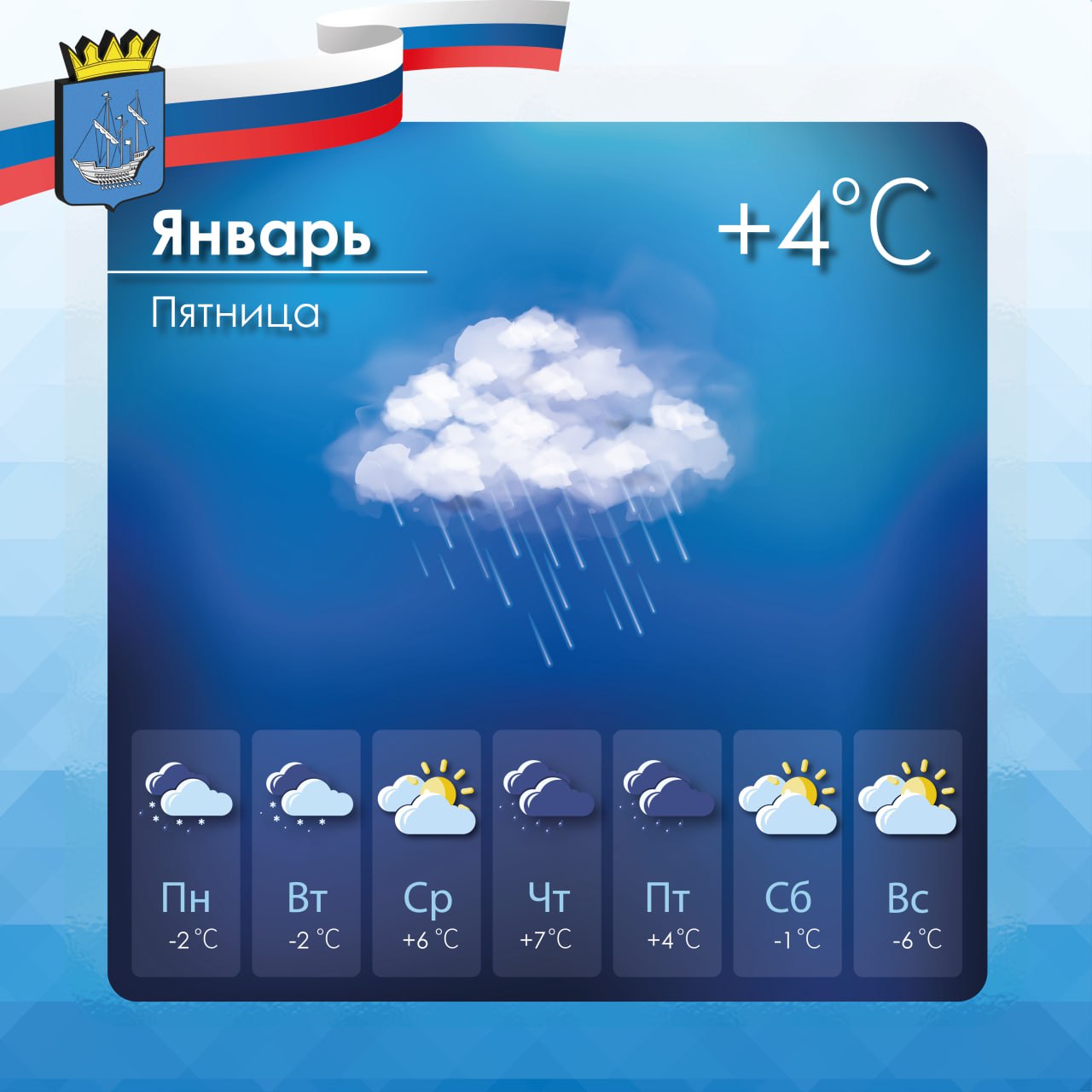 Прогноз погоды в Алешкинском муниципальном округе на пятницу, 30 января