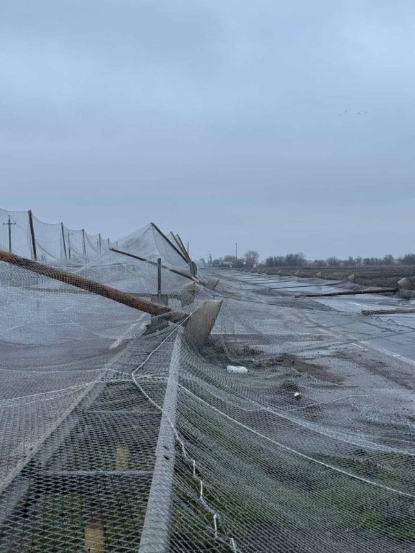 На украинской трассе Николаев-Херсон обвалился большой участок тоннеля с антидроновой защитой