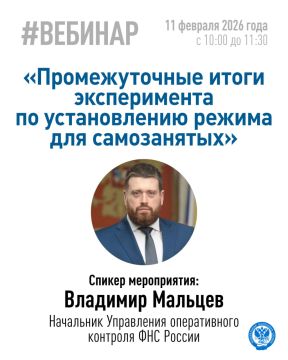 ФНС проведет вебинар «Промежуточные итоги эксперимента по установлению режима для самозанятых»