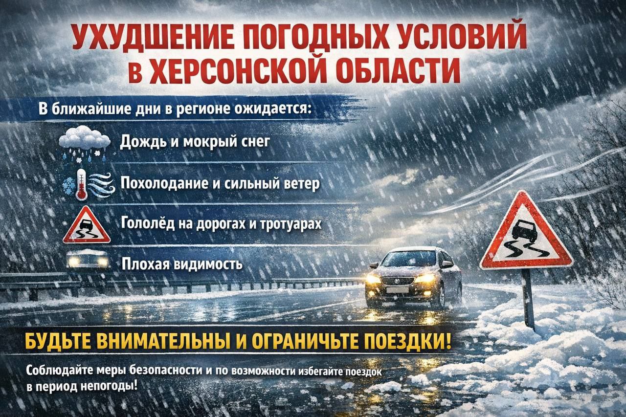 Ухудшение погодных условий в Херсонской области