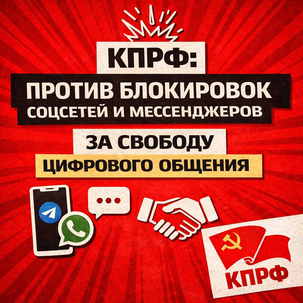 КПРФ ПРОТИВ блокировок соцсетей и мессенджеров